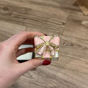 Pink and Gold Bow Trinket Box